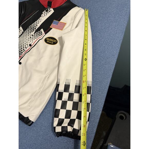 Reason Men's Pit Crew Racing Jacket - Black/Red Sz Small - Picture 4 of 9
